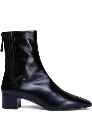 Aquazzura leather block-heel boots - Black