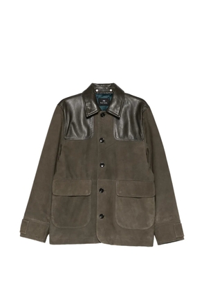 PS Paul Smith pockets leather jacket - Green
