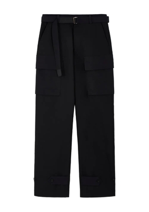 sacai side-pockets belted trousers - Black