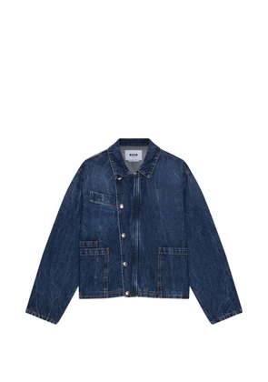 MSGM patch-pocket denim jacket - Blue