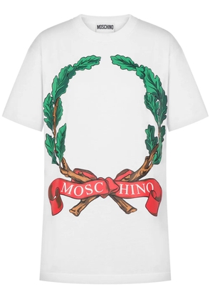 Moschino Laurel Wreath Cotton T-Shirt - White