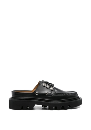 Toga Virilis lace-up leather mules - Black