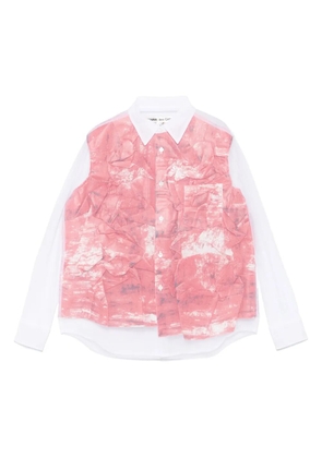 Comme Des Garçons mesh shirt - White