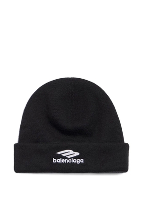Balenciaga Loop Sports Icon beanie hat - Black