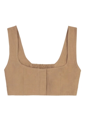 Le Kasha linen tank top - Neutrals