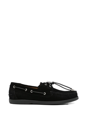 Toga Virilis suede embellishment boat shoes - Black