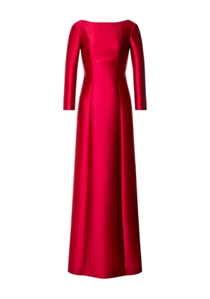 Alberta Ferretti silk-satin dress - Red