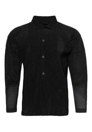 Homme Plissé Issey Miyake pleated shirt jacket - Black