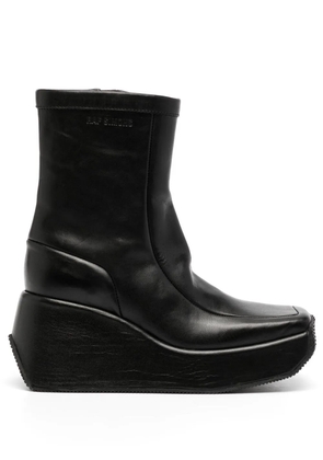 Raf Simons square-toe wedge boots - Black