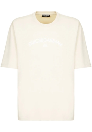 Dolce & Gabbana logo-print cotton T-shirt - Neutrals