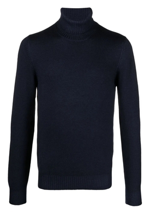 Fileria roll-neck virgin wool jumper - Blue
