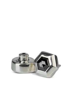 Parts of Four sterling silver black diamond earring