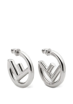 FENDI F Is Fendi logo earrings - Silver