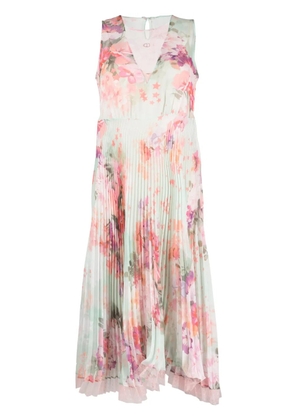TWINSET floral pleated midi dress - Pink
