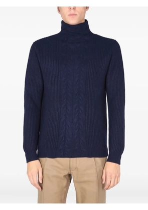 Ballantyne cable-knit turtleneck sweater - Blue