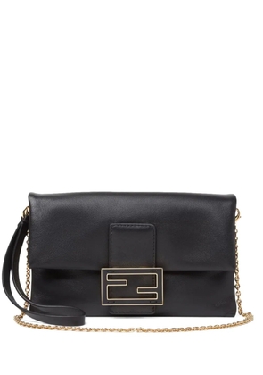 FENDI Mamma Baguette leather clucth bag - Black