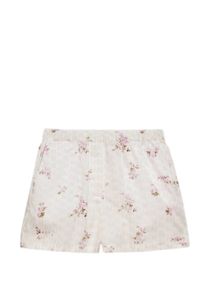 MSGM floral-print shorts - Neutrals