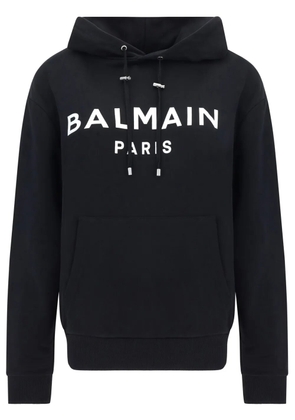 Balmain Logo print hoodie - Black