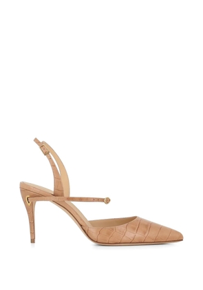 Jennifer Chamandi Vittorio reptile-effect strap pumps - Neutrals