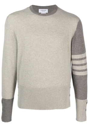 Thom Browne 4-Bar Stripe cashmere jumper - Neutrals
