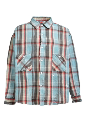 SAINT MXXXXXX check-print shirt - Blue