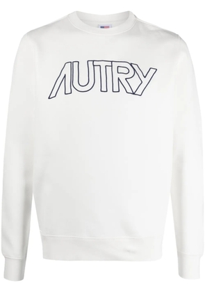 Autry logo-embroidered cotton sweatshirt - White