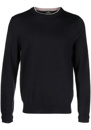 PS Paul Smith logo-embroidered merino jumper - Blue