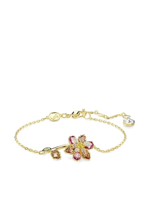 Swarovski Idyllia flower charm bracelet - Gold