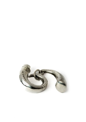 Parts of Four Horn polished finish pendant earring - Silver