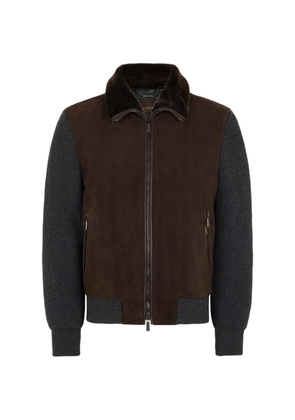Moorer fur-collar bomber jacket - Brown