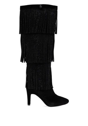 Kurt Geiger London 100mm Shoreditch fringed boots - Black
