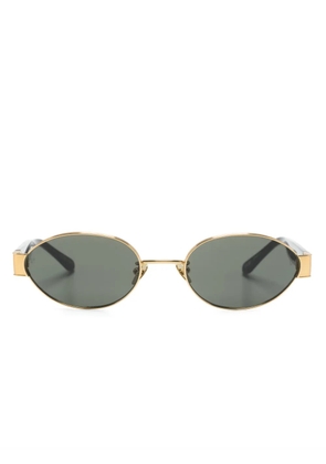 Linda Farrow Sadie oval-frame sunglasses - Gold