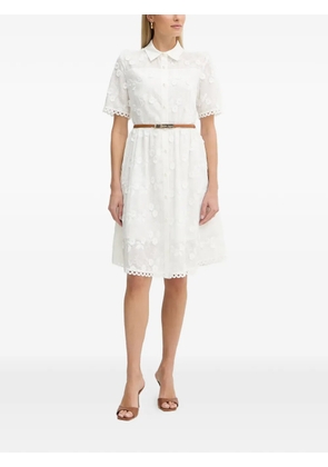 FRACOMINA floral-embroidered mini dress - White