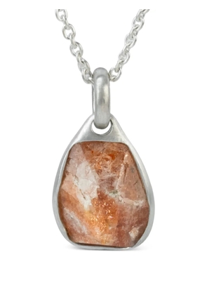 Parts of Four sterling silver Halos sunstone necklace