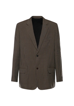 Balenciaga checked single-breasted blazer - Green