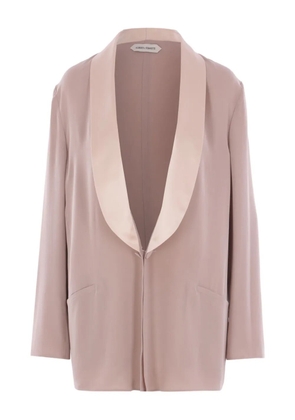 Alberta Ferretti satin-collar blazer - Pink