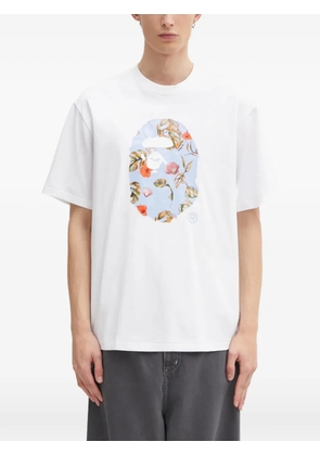 A BATHING APE® Vacation Pattern Ape Head T-shirt - White