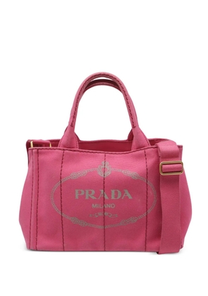 Prada Pre-Owned Canapa logo-print canvas tote bag - Pink