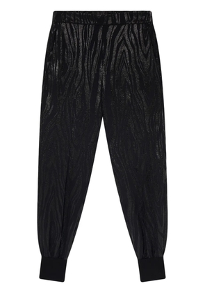 Stella McCartney wood-grain effect tapered trousers - Black