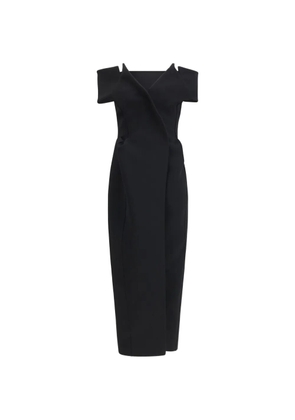 KHAITE Gene off-shoulder midi dress - Black