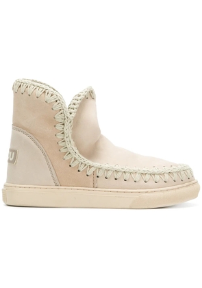 Mou stitch detail ankle boots - Neutrals