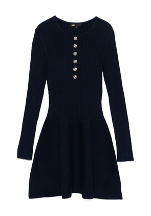 Maje ribbed button-front dress - Blue