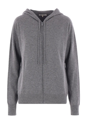 The Row drawstring-hood zip-front cardigan - Grey