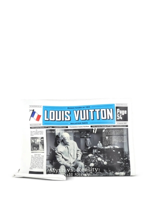 Louis Vuitton Pre-Owned Newspaper Pouch Printed Leather clutch bag - White
