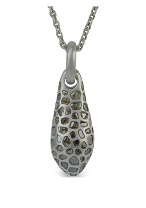 Parts of Four sterling silver Chrysalis diamond necklace