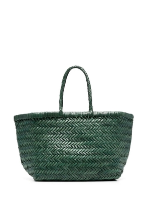 DRAGON DIFFUSION Triple Jump Small woven leather tote - Green