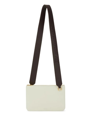 Jil Sander Link LG logo-strap leather crossbody bag - White