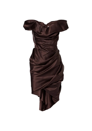 Vivienne Westwood Nova Cora asymmetrical draped dress - Brown