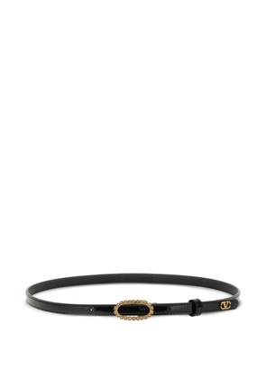 Valentino Garavani embellished-logo buckle belt - Black