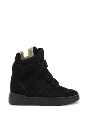 ISABEL MARANT touch-straps leather sneakers - Black